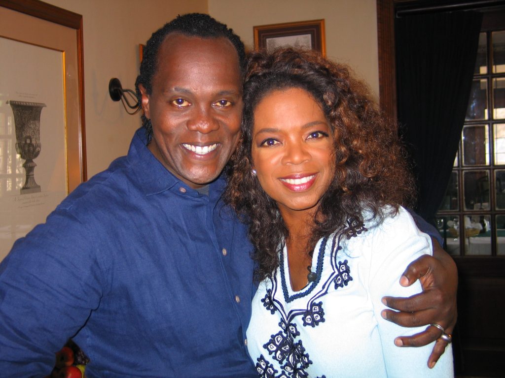 With Oprah Winfrey