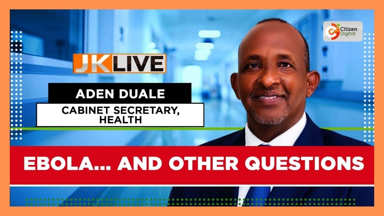 JKL title card: Ebola… and Other Questions: CS Aden Duale
