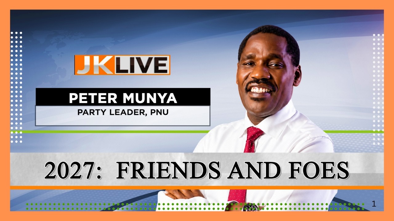 JKL title card: 2027: Friends and Foes: Peter Munya
