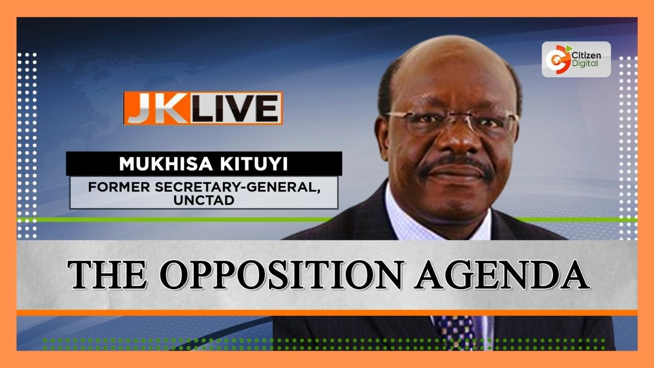 JKL title card: The Opposition Agenda: Dr Mukhisa Kituyi
