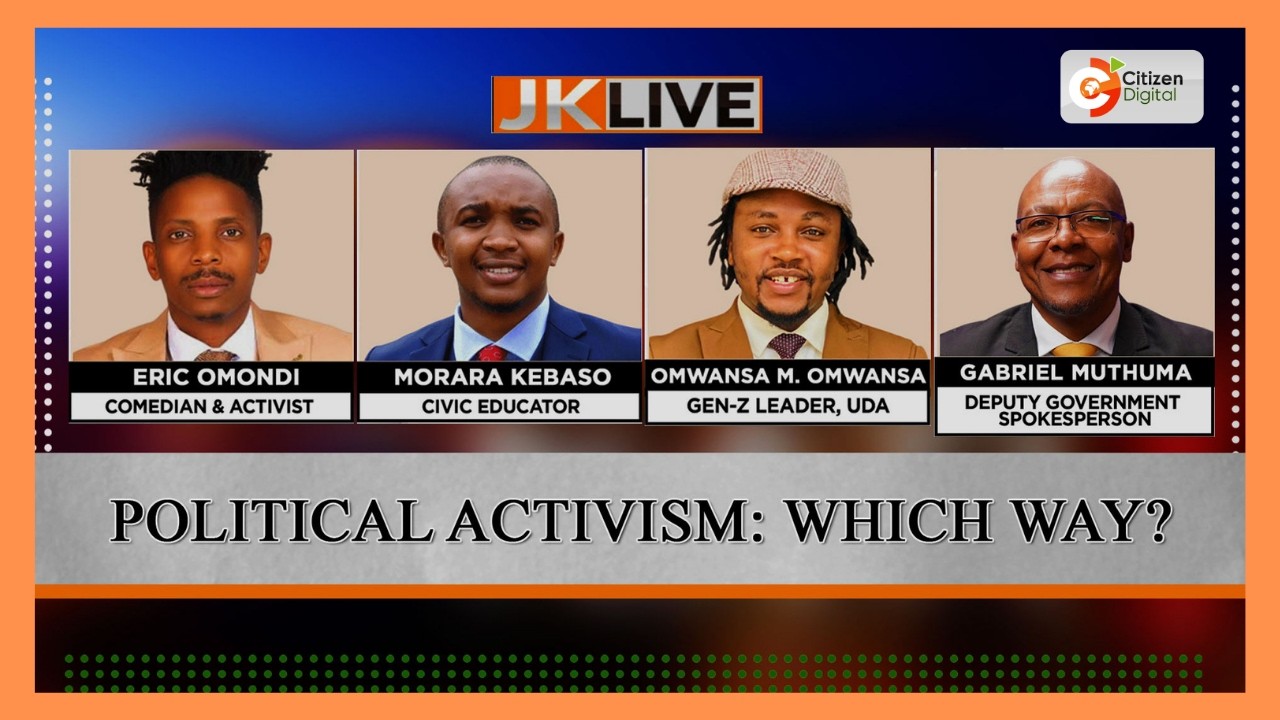 JKL title card: Political Activism: Which Way?